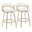 Jie - Glam Fixed Height Counter Stool (Set of 2)