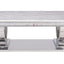 Zander - Printed Faux Marble Top & Mirrored Table - Marble
