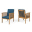 Casa - Acacia Club Chair Coastal Classic Outdoor Seating, Waterproof Fabric