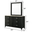 Opel - Bedroom Mirror - Black