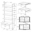 Wendell - 4 Shelf Storage Wall Bookshelf - Walnut