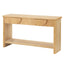 Fluted Console Table With Semi Circular Drawers - Natural