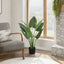 37" Tall, Artificial Plant, Aureum Tree, Indoor, Faux, Fake, Floor, Greenery, Potted, Real Touch, Decorative - Green / Black
