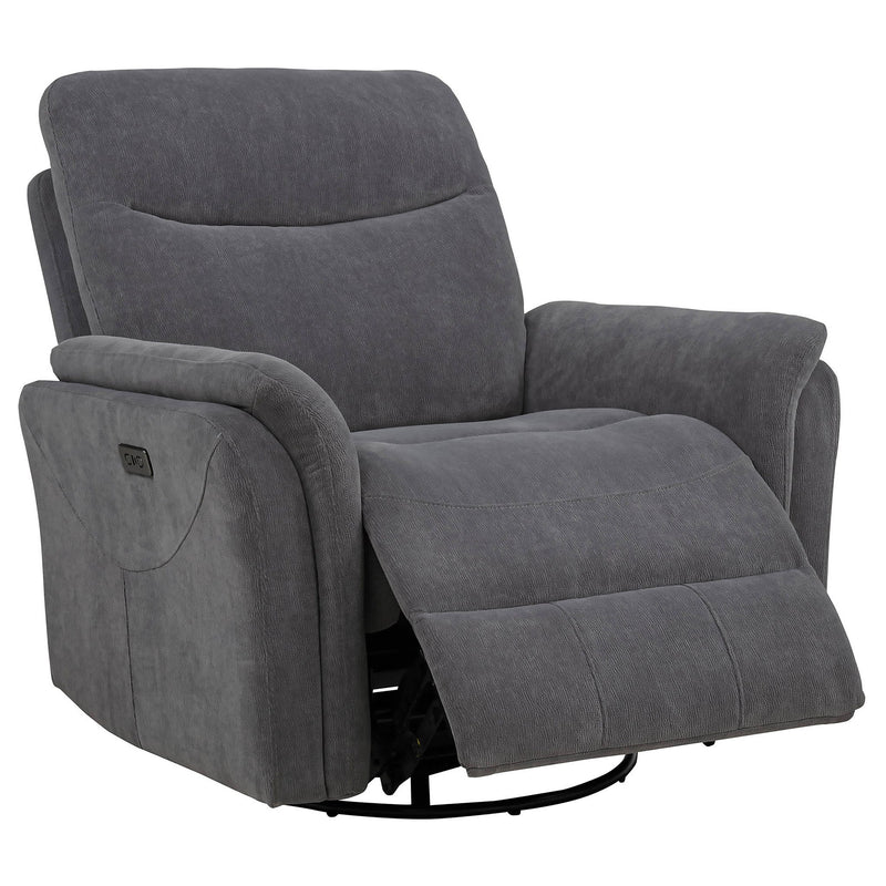 Beacon - Power Swivel Recliner With USB Charging And Adjustable Recline