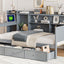 Daybed With 3 Drawers USB Ports And Desk