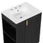 Classic Retro Bathroom Vanity With Sink, Door Shelf, Side Open Storage Frame