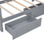 Loft Platform Bed With 7 Drawers And Full Guardrails, Modern L Shaped Space Savin