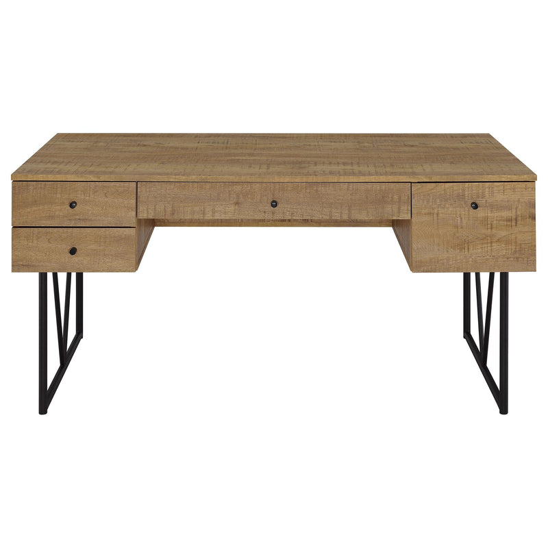 Vellun - 4 Drawer Writing Desk - Mango Color