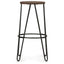 Simeon - Multifunctional Metal Stool With Wood Seat