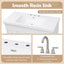Bathroom Vanity & Sink, 6 Soft Close Drawers & Double Doors - White
