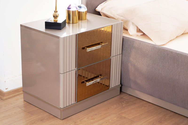 Lorenzo - Drawer Nightstand - Gray