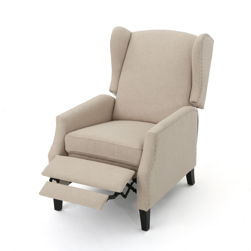 Westeros Wing Back Fabric Upholstered Recliner