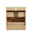 Fluted Bathroom Vanity With Ceramic Sink, Soft Close Slides