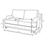Brewster - Upholstered Loveseat With English Arms - Light Gray