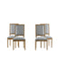 French Country Style Dining Chair With Upholstered Seating And Fluted Legs
