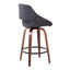 Fabrico - Mid Century Modern Fixed Height Counter Stool & Round Footrest (Set of 2)