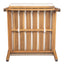 Outdoor Lounge Chair With Woven Backrest, Solid Wood Frame, Comfortable Cushions
