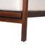 Outdoor Lounge Chair With Woven Backrest, Solid Wood Frame, Comfortable Cushions