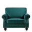 Upholstered Accent Armchair With Turned Legs For Living Room