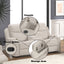 Galya - 3 Piece Living Room Set Sofa Loveseat Chair - Light Gray