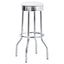 Midge - 3 Piece Round 1950S Bistro Pub Bar Table Set With Upholstery - White