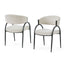 Contemporary Upholstered Dining Chairs With Metal Legs (Set of 2)