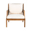 Acacia Wood Patio Furniture Club Chair, Outdoor Wicker Armchair, Deep Seating With Soft Cushions For Porch - Teak / Mix Brown