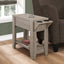 Accent Side Table, Storage, Lamp, Transitional Space-Saving Design
