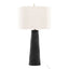 Kona - Contemporary Table Lamp (Set of 2) - Matte Black / Modern Brass / Natural