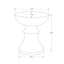 Round Accent Table, Indoor Outdoor - Black