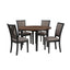 Potomac - 5 Piece Round Dining Set (Table & 4 Chairs) - Brown / Black