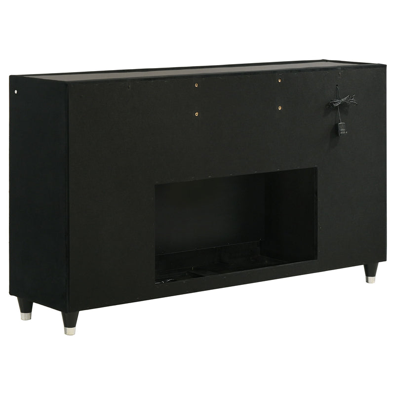 Mika - 8 Drawer LED Fireplace Dresser