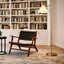 Majestic - Ring Base Curved Floor Lamp With Triangle Drum Shade - Gold / White