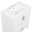 Elegant Fluted Bathroom Vanity With Sink, Soft Close Doors & Drawer