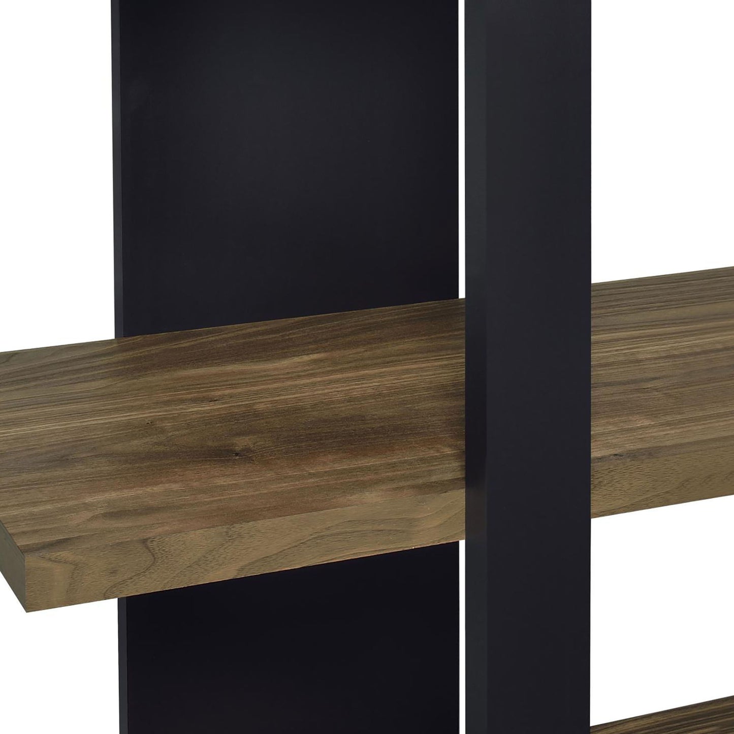 Mystrene - 4 Shelf Bookcase With Open Shelving Design - Black