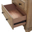 Queen Canopy Bedroom Set With A 2 Drawer Nightstand A Dresser With Poster Mirror And A Door Chest - Sand
