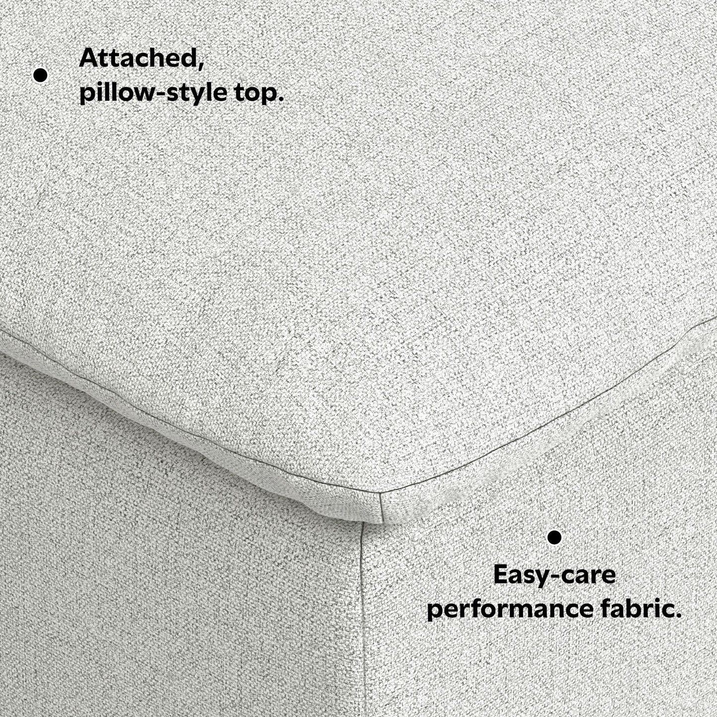 Jasmine - Ottoman - Gray