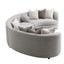 Ivria - Boucle Sectional Sofa With 9 Pillows - Gray