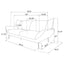 Logan - Flared Arm Sofa Sofa - Teal Blue