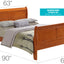 Louis Phillipe - Panel Sleigh Bed