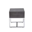 Iban - End Table - Gray Oak / Chrome