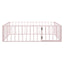 Metal Floor Bed Frame With Fence And Door