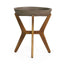 Yukon - Contemporary Side Table With Lightweight Concrete Top And Acacia Wood Frame - Gray