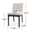 Upholstered Dining Chairs With Rubber Legs (Set of 2)