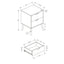 Accent Table With Storage Drawers - Brown