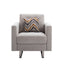 Victoria - Fabric Armchair With Metal Legs, Side Pockets, And Pillow