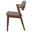 Modern Dining Chair And Zigzag Arm Design (Set of 2)