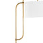 Leslie - Glam / Art Deco Floor Lamp - Gold / White