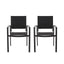 Baird - Outdoor Mesh And Aluminum Dining Chairs - Black