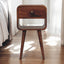 Mini California Curved Nightstand Wth Lower Slot